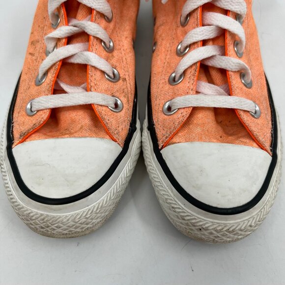 Converse Orange High Top Sneakers | Size 6 - Picture 9 of 10